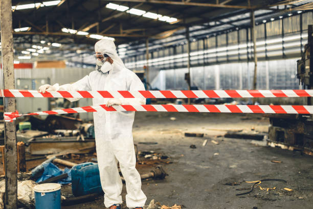 Professional Biohazard Cleanup technician working in Eden, TX